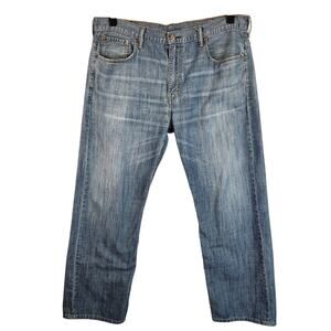 Levi's 569 Jeans Mens 38x32 Loose Fit Straight Leg Blue Light Wash Denim EUC